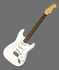 white stratocaster