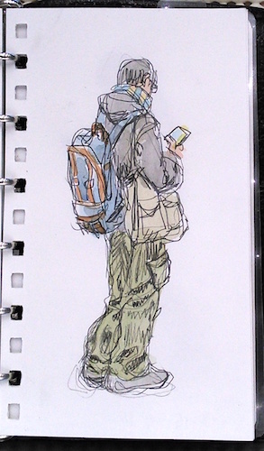 pencil and watercolor sketch