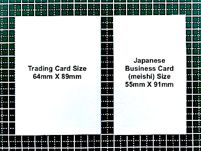 Trading Card and Meishi compared