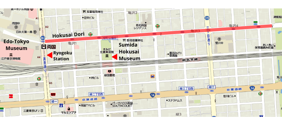 hokusai dori map